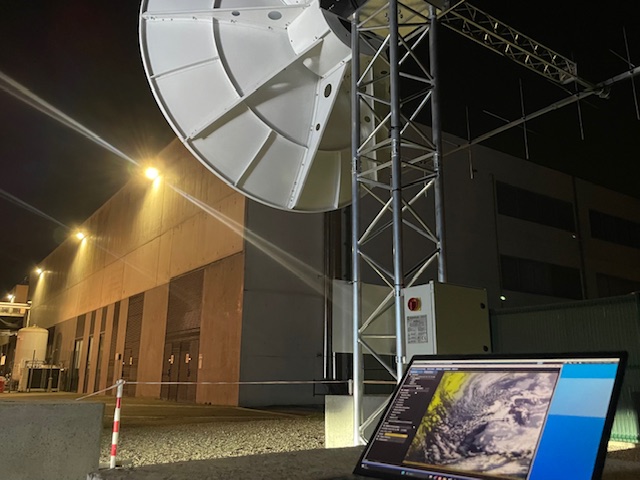 AGS-3 ground station being assembled on a customer's site